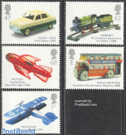 Great Britain 2003 Classical Toys 5v, Mint NH, Transport - Various - Automobiles - Aircraft & Aviation - Railways - To.. - Neufs