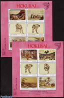 Ghana 1999 K. Hokusai 12v (2 M/s), Mint NH, Transport - Ships And Boats - Art - East Asian Art - Paintings - Ships