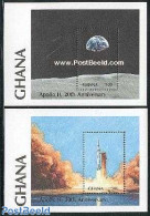 Ghana 1989 Moonlanding Anniversary 2 S/s, Mint NH, Transport - Space Exploration - Otros & Sin Clasificación