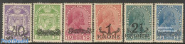 Liechtenstein 1920 Overprints 6v, Unused (hinged), History - Coat Of Arms - Kings & Queens (Royalty) - Neufs