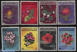United Arab Emirates 1990 Flowers 8v, Mint NH, Nature - Flowers & Plants - Andere & Zonder Classificatie