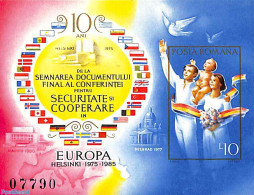 Romania 1985 KSZE S/s, Mint NH, History - Europa Hang-on Issues - Flags - Ungebraucht