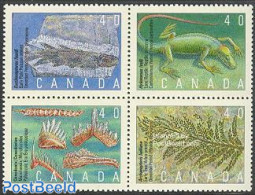 Canada 1991 Prehistoric Life 4v [+], Mint NH, History - Nature - Geology - Prehistoric Animals - Unused Stamps