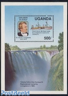Uganda 1989 David Livingstone S/s, Mint NH, History - Nature - Transport - Explorers - Water, Dams & Falls - Ships And.. - Explorateurs