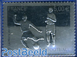 France 2010 Football 1v, Silver, Mint NH, Sport - Various - Football - Sport (other And Mixed) - Other Material Than P.. - Ungebraucht