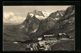 AK Kl. Scheidegg, Gesamtansicht Mit Bahnhof Und Wetterhorn  - Sonstige & Ohne Zuordnung