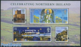 Great Britain 2008 Celebrating Northern Ireland S/s, Mint NH, Art - Bridges And Tunnels - Castles & Fortifications - Neufs