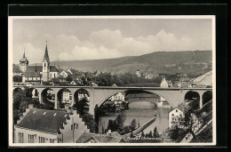 AK Baden, Teilansicht Mit Viadukt  - Baden