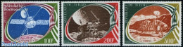 Chad 1977 Space Exploration 3v, Mint NH, Transport - Space Exploration - Autres & Non Classés