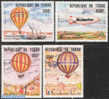 Chad 1983 Aviation Bicentenary 4v, Mint NH, Science - Transport - Chemistry & Chemists - Balloons - Zeppelins - Autres & Non Classés