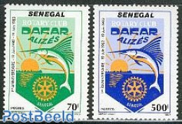 Senegal 1983 Rotary Club 2v, Mint NH, Nature - Various - Fish - Rotary - Fishes