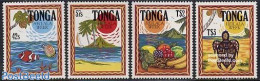 Tonga 1991 Heilala Week 4v, Mint NH, Nature - Transport - Fish - Ships And Boats - Peces
