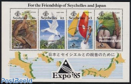 Seychelles 1985 Expo 85 S/s, Mint NH, Nature - Sport - Birds - Reptiles - Sport (other And Mixed) - Sonstige & Ohne Zuordnung