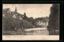 AK Tübingen A. N., Häuserpartie Am Neckarufer  - Tübingen