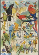 Czech Republic 2004 Parrots S/s, Mint NH, Nature - Birds - Parrots - Other & Unclassified