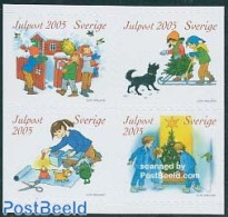 Sweden 2005 Christmas 4v S-a, Mint NH, Nature - Religion - Birds - Dogs - Christmas - Ungebraucht