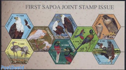 Zimbabwe 2004 SAPOA, Birds 8v M/s, Mint NH, Nature - Various - Birds - Birds Of Prey - Joint Issues - Emisiones Comunes