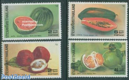 Thailand 1986 Fruits 4v, Mint NH, Nature - Fruit - Frutas
