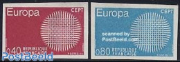 France 1970 Europa CEPT 2v Imperforated, Mint NH, History - Europa (cept) - Nuovi