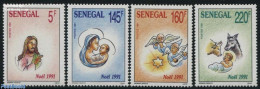 Senegal 1991 Christmas 4v, Mint NH, Religion - Christmas - Weihnachten