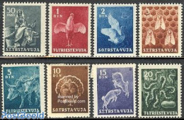 Trieste B-Zone 1950 Domestic Animals 8v, Mint NH, Nature - Animals (others & Mixed) - Bees - Birds - Cattle - Insects .. - Sonstige & Ohne Zuordnung