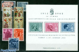 Liechtenstein 1962 Yearset 1962, Complete, 9v + 1s/s, Mint NH, Various - Yearsets (by Country) - Neufs