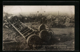 AK Grab Einer Deutschen Krafwagenkolonne Bei Le Pavé  - War 1914-18