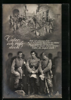 AK Vater, Ich Rufe Dich, Soldaten Beim Beten  - Weltkrieg 1914-18