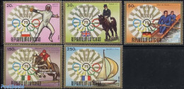 Chad 1972 Munich Olympic Winners 5v, Mint NH, Nature - Sport - Horses - Fencing - Kayaks & Rowing - Olympic Games - Sa.. - Other & Unclassified