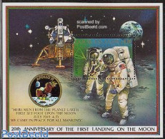 Cook Islands 1989 Moonlanding Anniversary S/s, Mint NH, Transport - Space Exploration - Autres & Non Classés