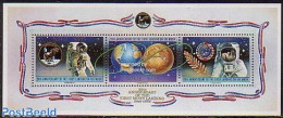 Niue 1989 Moonlanding Anniversary S/s, Mint NH, Transport - Various - Space Exploration - Maps - Geography