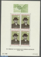 Senegal 1967 Konrad Adenauer S/s, Mint NH, History - Afriqueeurope - Europa Hang-on Issues - Germans - Politicians - Sonstige & Ohne Zuordnung