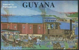 Guyana 1989 Railways (train To Right), Mint NH, Transport - Railways - Eisenbahnen