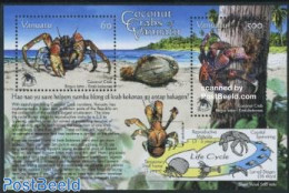 Vanuatu 2008 Coconut Crab S/s, Mint NH, Nature - Shells & Crustaceans - Crabs And Lobsters - Maritiem Leven