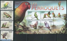 Burundi 2011 Parrots 4v + S/s, Mint NH, Nature - Birds - Parrots - Other & Unclassified