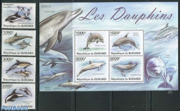 Burundi 2011 Dolphins 4v + S/s, Mint NH, Nature - Sea Mammals - Sonstige & Ohne Zuordnung