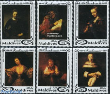 Maldives 1994 Rembrandt 6v, Mint NH, Art - Paintings - Rembrandt - Maldive (1965-...)