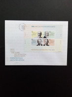 LIECHTENSTEIN BLOCK 21 FDC 100 JAHRE LIECHTENSTEINISCHE BRIEFMARKEN 2012 - FDC