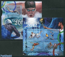 Burundi 2012 Olympic Games London 2 S/s, Mint NH, Sport - Cycling - Football - Judo - Olympic Games - Swimming - Cyclisme