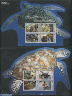 Tonga 2013 Turtles 2 S/s, Mint NH, Nature - Otros & Sin Clasificación