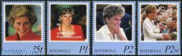 Botswana 1998 Death Of Diana 4v, Mint NH, History - Charles & Diana - Kings & Queens (Royalty) - Familles Royales