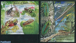 Burundi 2012 Insects & Plants 2 S/s, Mint NH, Nature - Flowers & Plants - Insects - Sonstige & Ohne Zuordnung