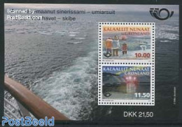 Greenland 2014 Norden S/s, Mint NH, History - Transport - Europa Hang-on Issues - Ships And Boats - Neufs