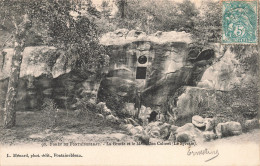 77-FONTAINEBLEAU LA FORET LA GROTTE ET LE MEDAILLON COLINET-N°T5277-E/0143 - Fontainebleau