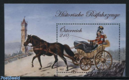 Austria 2017 Landpost Coach S/s, Mint NH, Nature - Transport - Horses - Post - Coaches - Unused Stamps