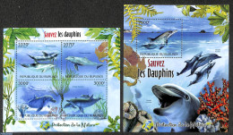 Burundi 2012 Save The Dolphins 2 S/s, Mint NH, Nature - Sea Mammals - Sonstige & Ohne Zuordnung
