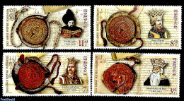 Romania 2019 Stamp Day, Seals Of The Rulers 4v, Mint NH, History - History - Stamp Day - Art - Handwriting And Autogra.. - Nuovi