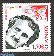 Monaco 2009 E.A. Poe, Stamp Out Of Set, Mint NH, Art - Authors - Neufs