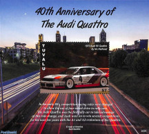 Tuvalu 2020 40 Years Audi Quattro S/s, Mint NH, Transport - Automobiles - Cars