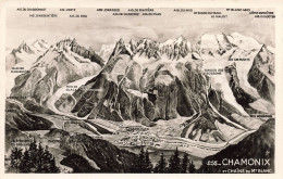 74-CHAMONIX ET CHAINE DU MONT BLANC-N°T5278-E/0091 - Chamonix-Mont-Blanc